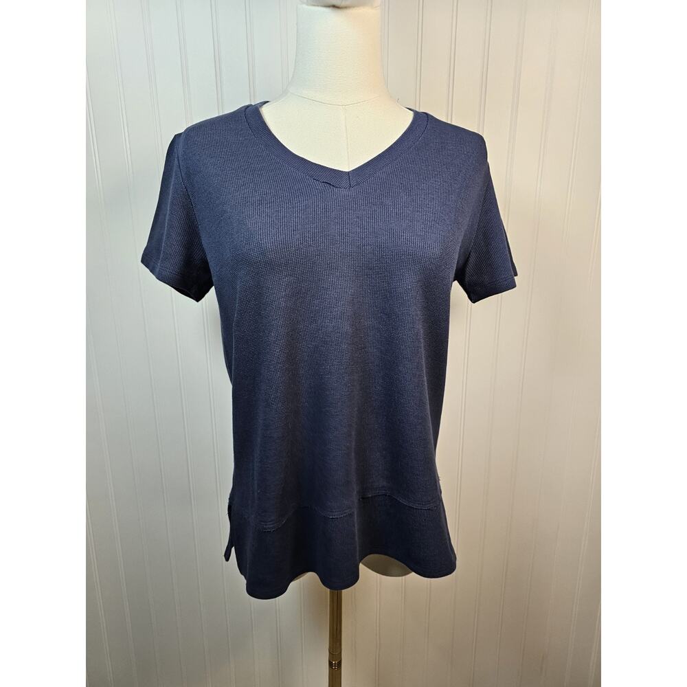 Southcott Navy Blue Magnolia Top Women's Size M Bamboo Cotton Made in USA